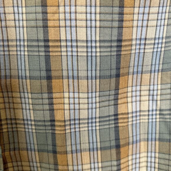 Plaid Blouse Long Sleeve Button Down Prairie Collared Top Career Casual Size XL‎ - Picture 3 of 7
